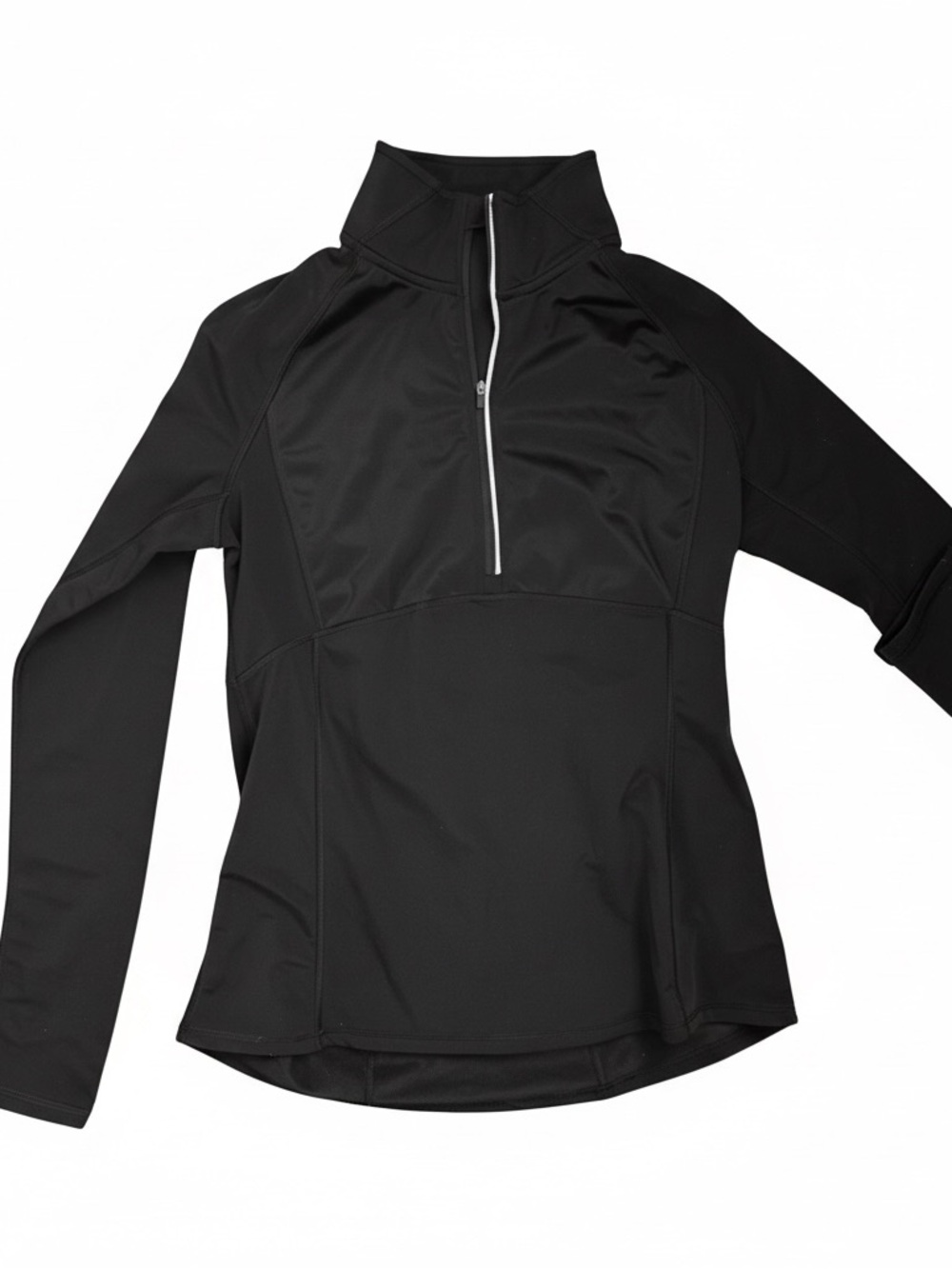 Champion Black Performance Quarter Zip Long Sleeve Running Top M